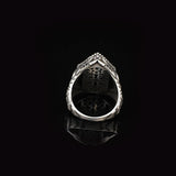 Vintage Ottoman Onyx Ring for Men – Handmade Gemstone Signet in 925 Sterling Silver – Custom Engraving Engagement Ring – Mens Silver Ring with Gift Silver Polishing Cloth — image 6