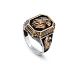Handmade Eagle Custom Signet Ring - 925 Sterling Silver Men's Jewelry with Animal Design and Silver Polishing Cloth Gift — image 1