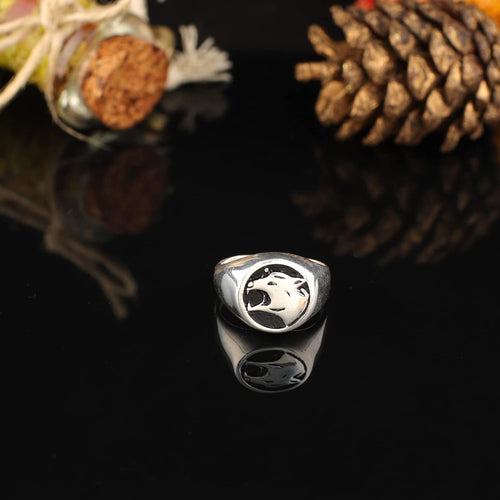 925K Sterling Silver Wolf Ring