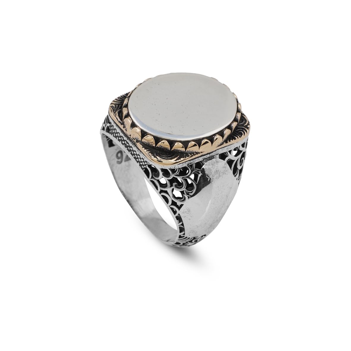 Handmade 925 Sterling Silver Personalized Rings - Custom Photo Ring with Name Engraving