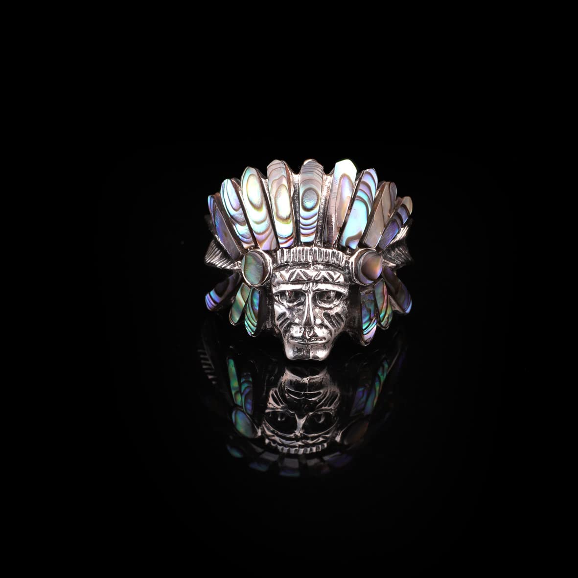American Indian Chief Handmade Silver Men Ring
