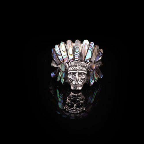 American Indian Chief Handmade Silver Men Ring