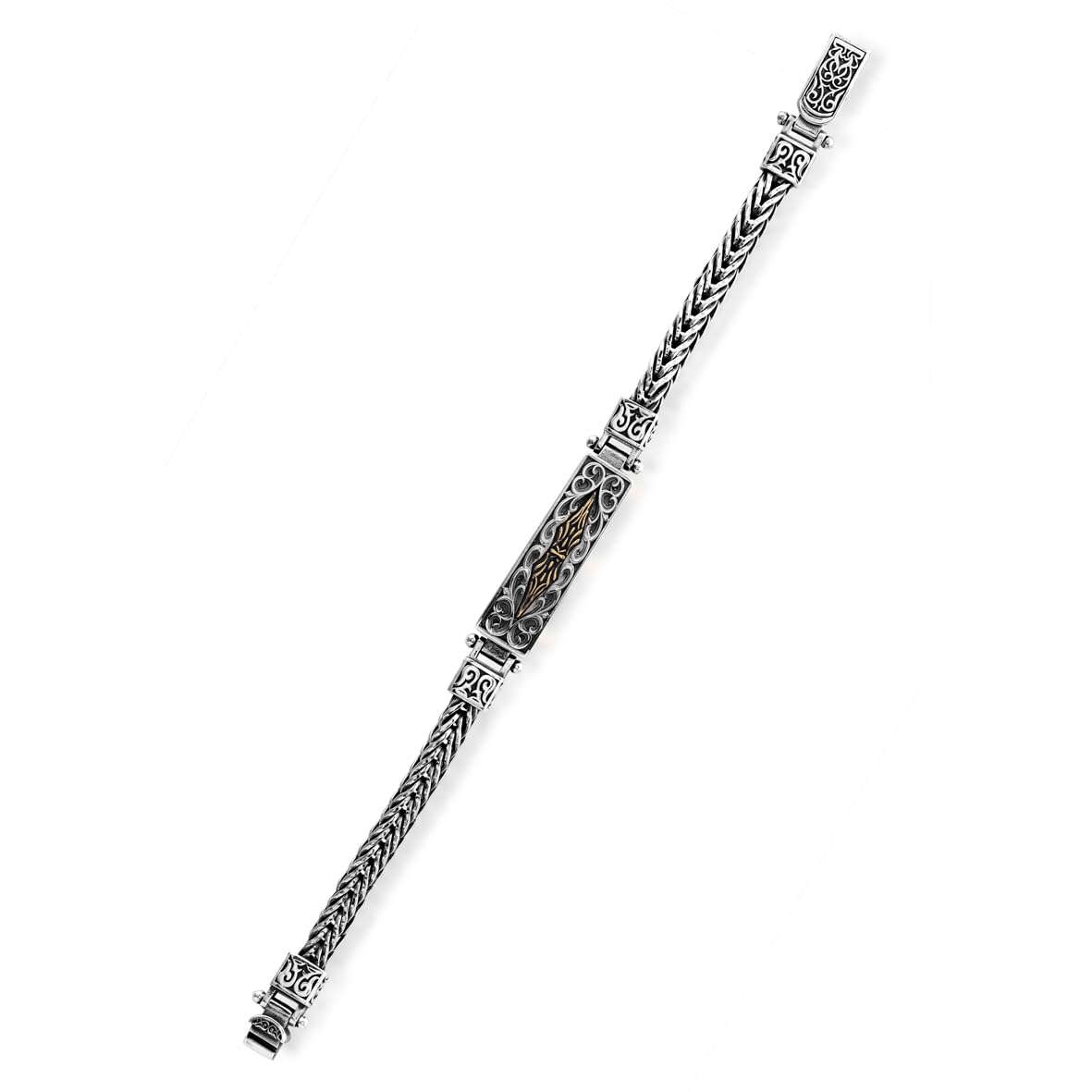 Vintage Sterling Silver Bracelet – Handmade Chain Bracelet for Men – Gothic