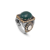 Jade Ring, Jade Ring for Men, Ottoman Men Ring, Sterling Silver Ring, Natural Stone Ring, Men Jade Stone Ring, Gift for Him — image 1