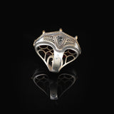 Vintage Handmade Garnet Ring with Oval Stone - Large Gemstone Ottoman Style 925 Sterling Silver Men's Ring with Silver Polishing Cloth Gift — image 6