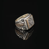 Men's 925 Sterling Silver Cross Signet Ring - Christian Vintage Statement Ring - Polished Handmade Engagement Ring with Custom Engraving - Silver Polishing Cloth Gift Included — image 4