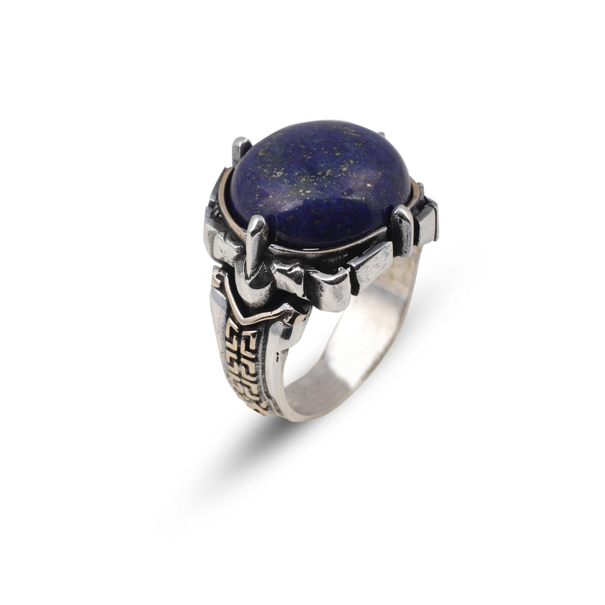 925 Sterling Silver Rings for Men - Lapis Lazuli Men's Ring