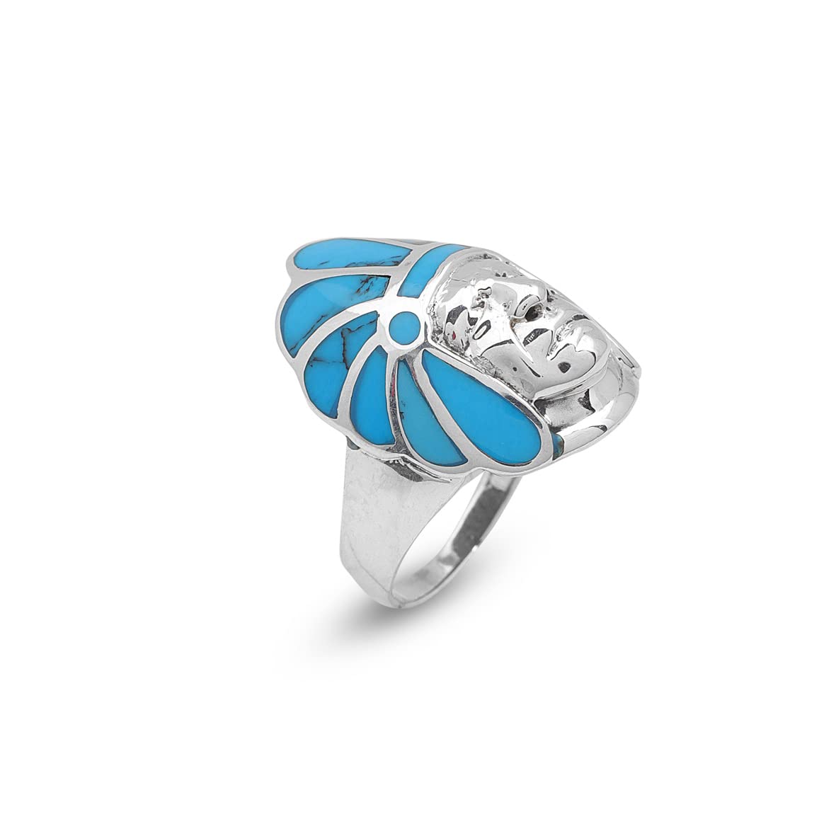 American Indian Chief Handmade Silver Men Ring