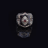 Vintage Ottoman Style Ruby Ring in Sterling Silver — image 2