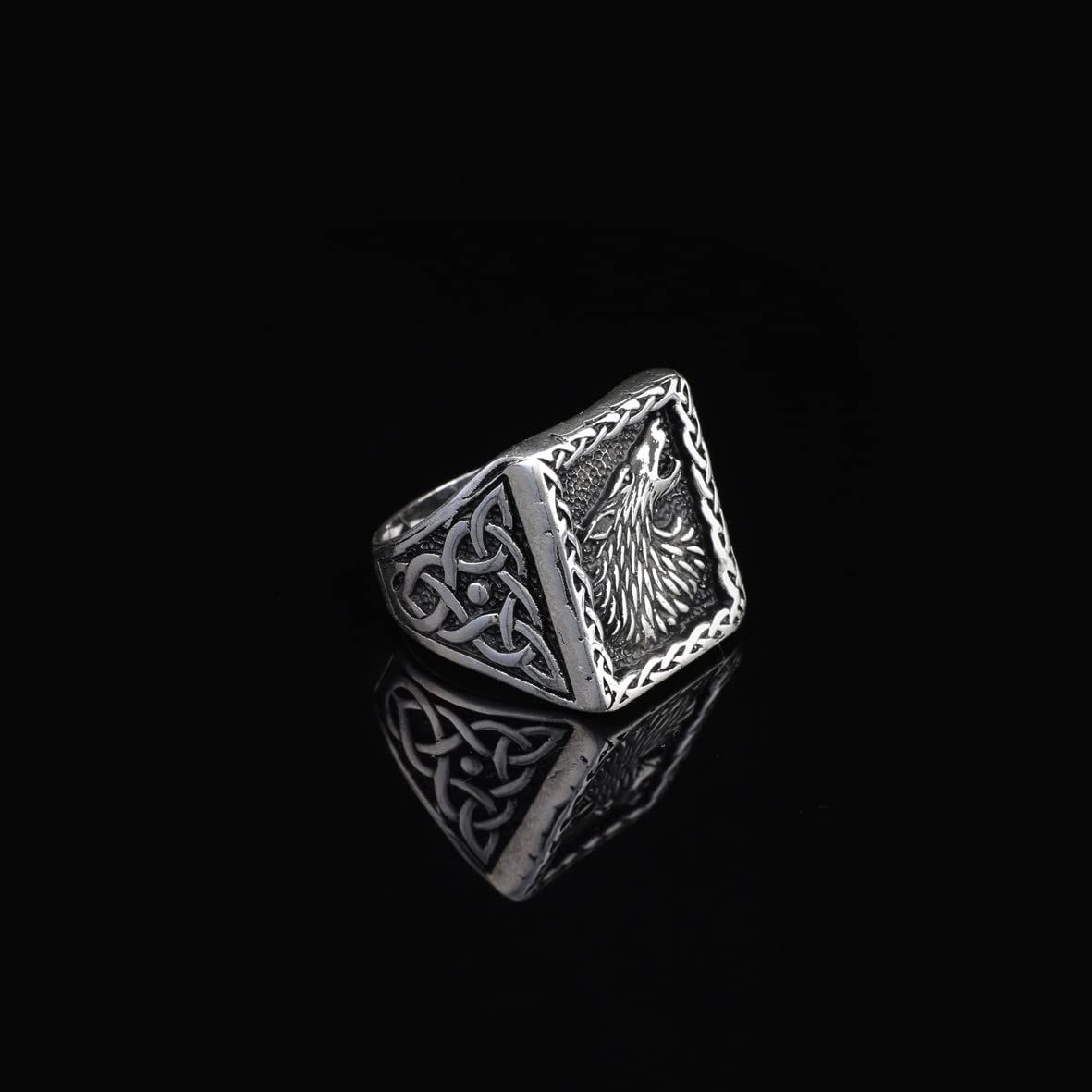 925K Sterling Silver Wolf Ring