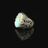Mens Turquoise Eagle Ring Ottoman Vintage Ring Sterling Silver Ring Pinky Ring Promise Ring for Him Silver Signet Ring Gemstone — image 5
