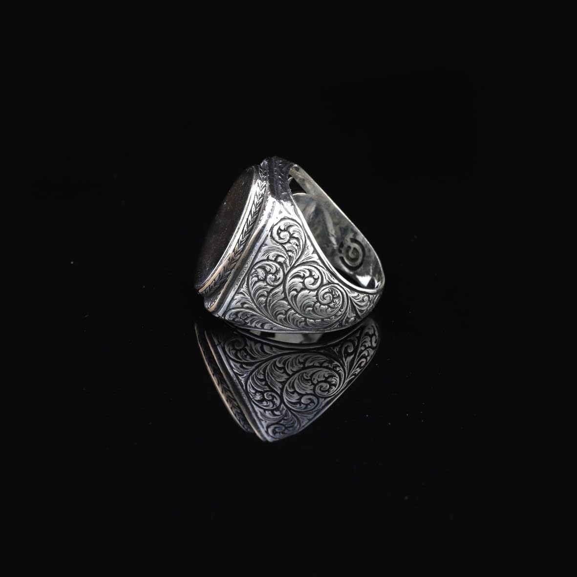 Handmade 925 Sterling Silver Personalized Rings - Custom Photo Ring with Name Engraving