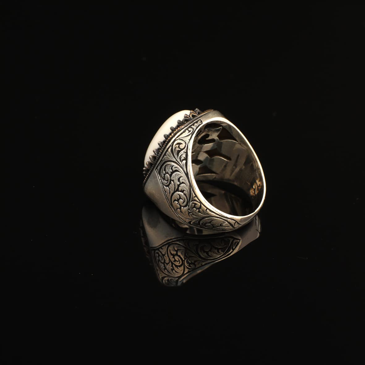 Turquoise Stone Men Silver Ring