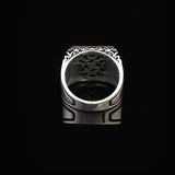 Men's Vintage Onyx Signet Ring - Handmade Pinky Ring in Sterling Silver — image 6