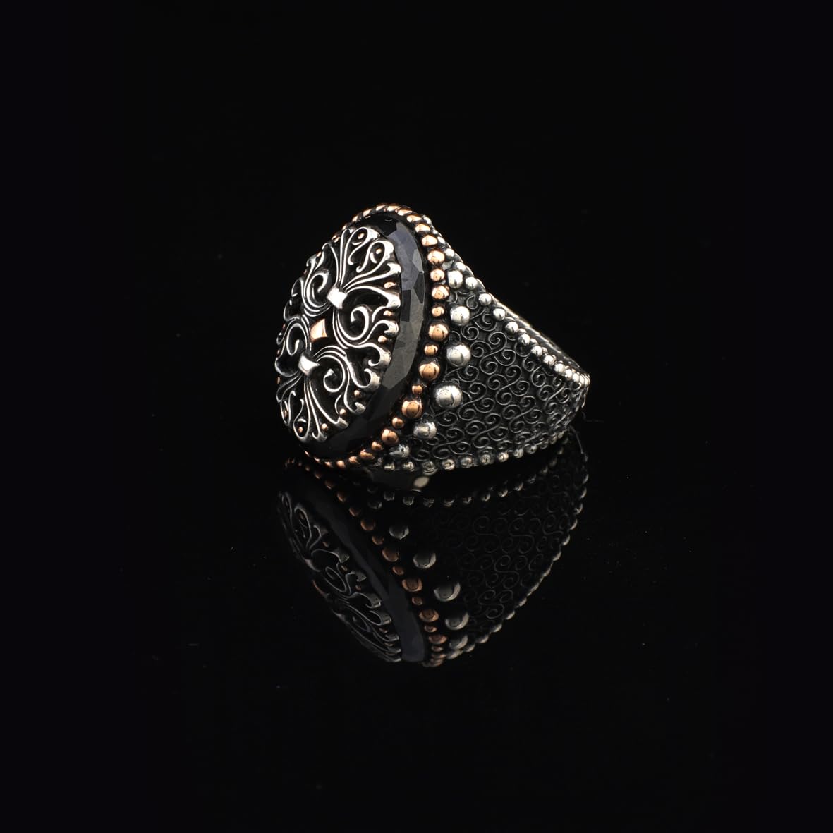 Handmade Black Onyx Signet Ring