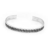 Sterling Silver Men’s Bracelet – Thick Handmade Band Cuff — image 1