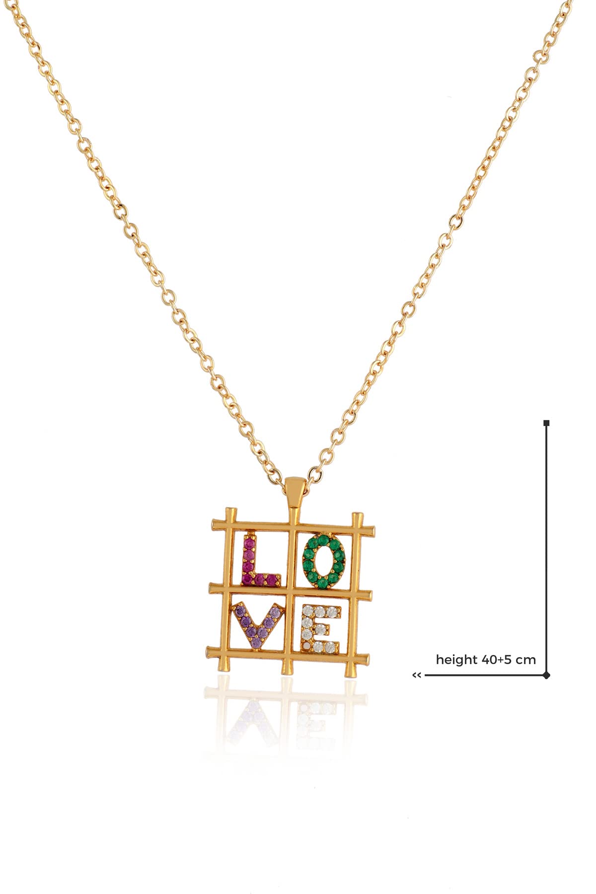 Gold Plated I Love You Necklace