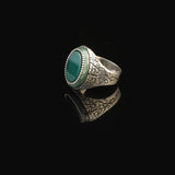 Jade Ring Signet Ring Pinky Ring Ottoman Vintage 925 Sterling Silver Ring Promise Ring for Him Engagement Ring Gemstone Ring Gift for Husband Handmade — image 5