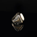Turquoise Stone Men Silver Ring — image 3