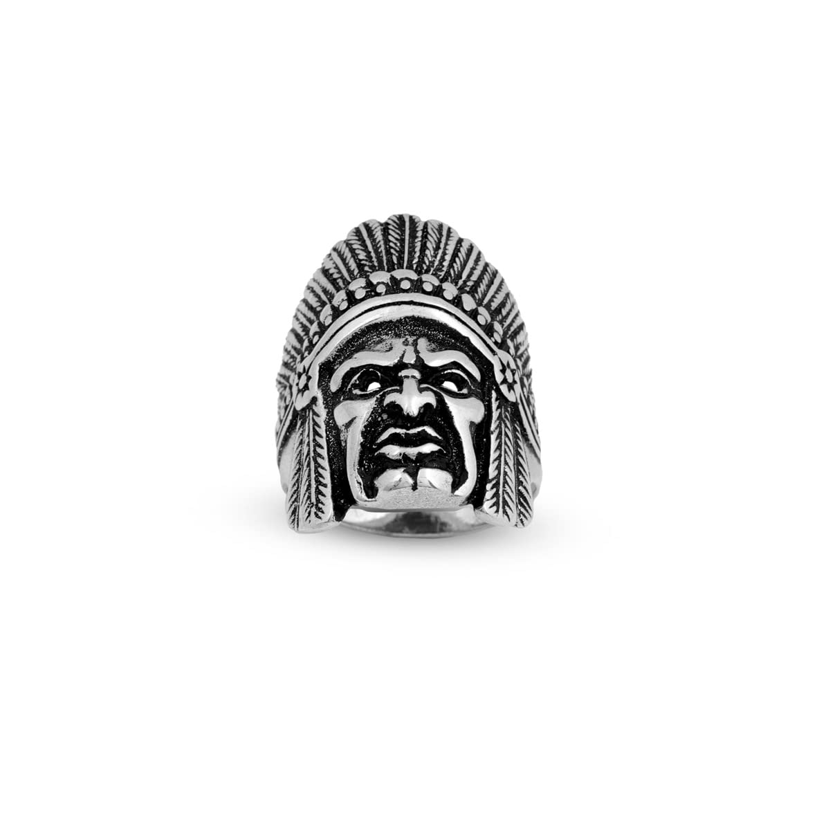 American Indian Chief Handmade Silver Men Ring