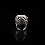 White Turquoise Oval Stone Ring - Large Gemstone Ring — image 6