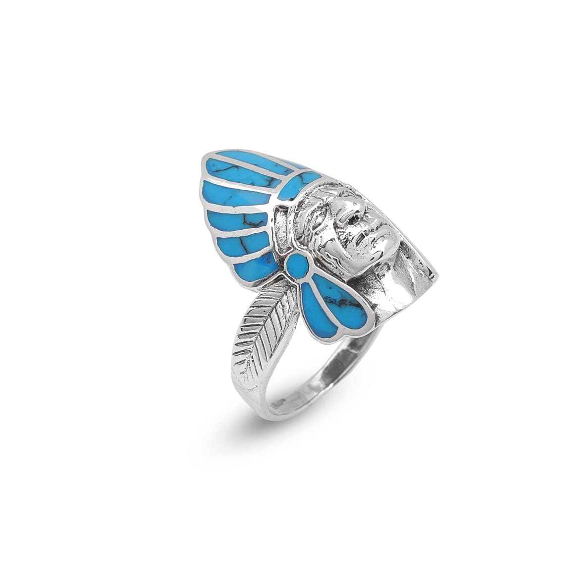 American Indian Chief Handmade Silver Men Ring