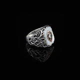 Handmade Mother of Pearl Ring in Ottoman Style - 925 Sterling Silver Men's Gemstone Jewelry — image 5