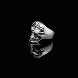 Skull Handmade Sterling Silver Men Biker Ring — image 4