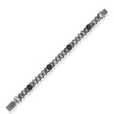 Handmade Gothic Vintage Pattern Mens Bracelet - Made to Order 925 Sterling Silver Personalized Chain Bracelet with Hand-Engraved Detail and Silver Polishing Cloth Gift — image 1