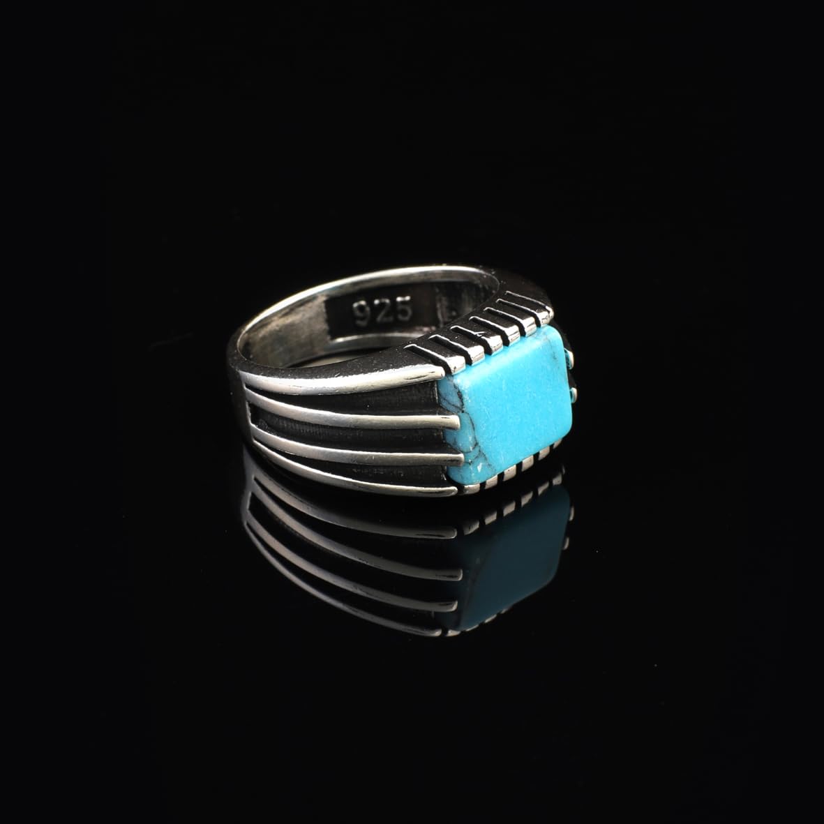 Men's Turquoise Signet Ring