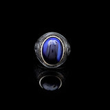 Handmade Blue Tiger Eye Men's Ring - 925 Sterling Silver Gemstone Jewelry with Silver Polishing Cloth Gift - Rings for Men — image 3