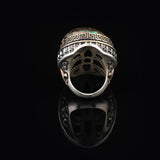 Iris Flower Model Special Turquoise Ring - Chunky Sterling Silver Engagement Ring for Men — image 6