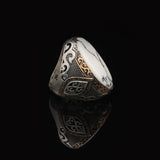Vintage White Turquoise Ring – Large Oval Stone in Polished 925 Sterling Silver — image 4