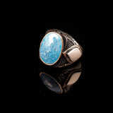 Vintage Handmade 925 Sterling Silver Men's Gemstone Ring - 925 Sterling Silver Rings for Men - Handcrafted Ring for Men — image 4