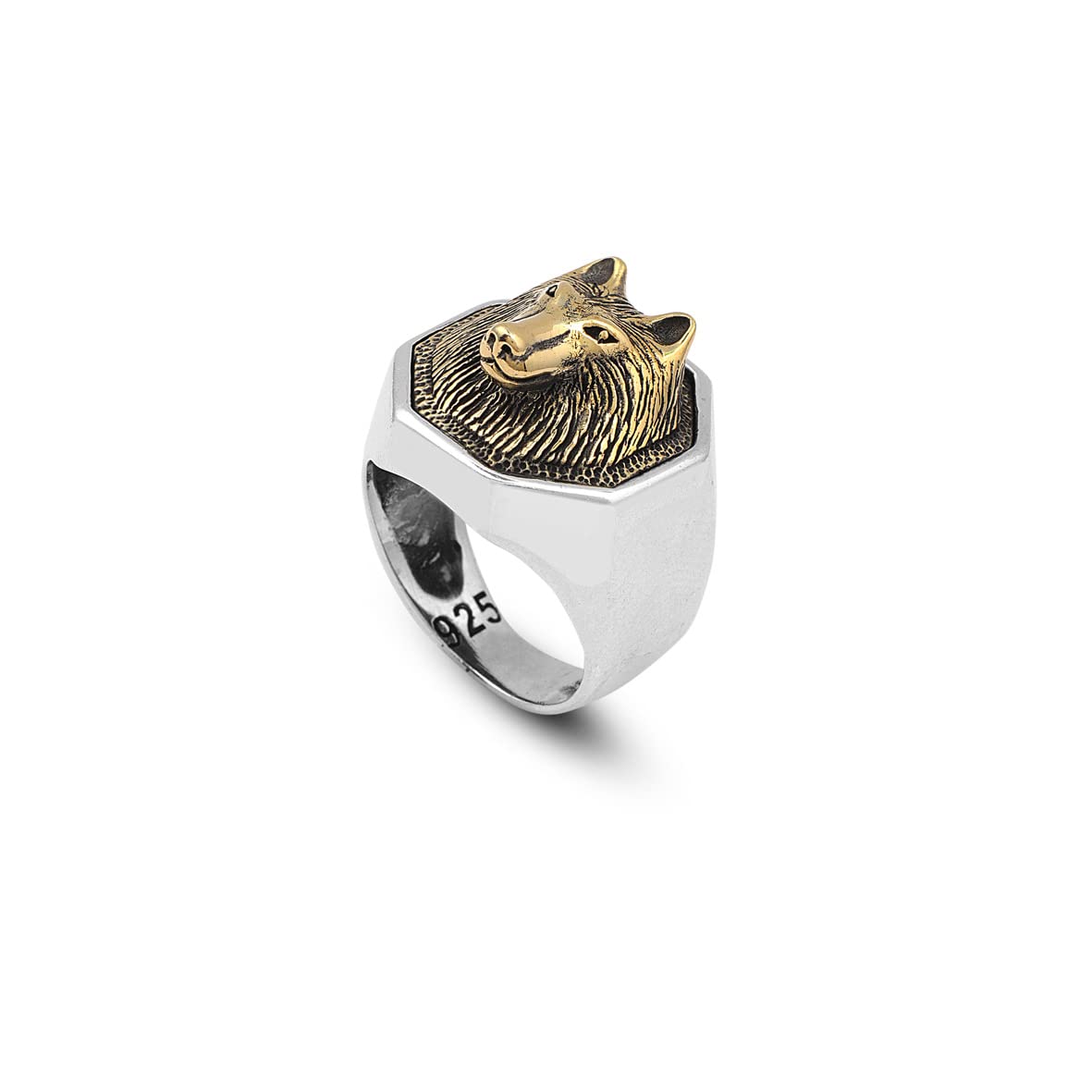 925K Sterling Silver Wolf Ring