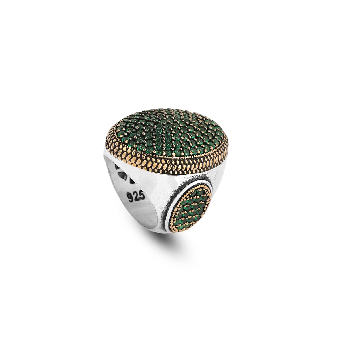 Sterling Silver Micro Jade Ring
