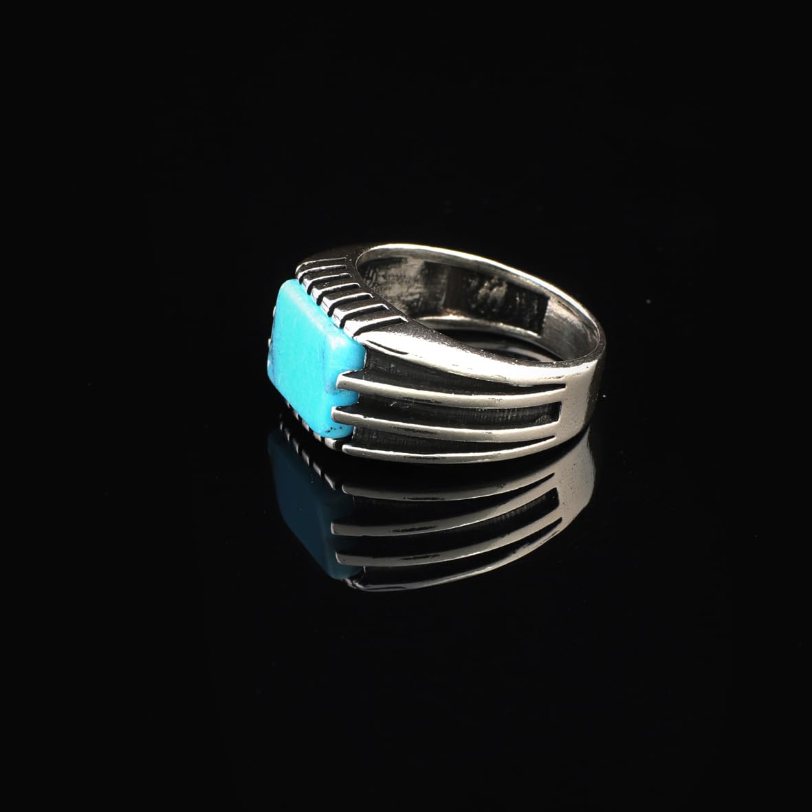 Men's Turquoise Signet Ring