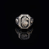 Handmade Eagle Custom Signet Ring - 925 Sterling Silver Men's Jewelry with Animal Design and Silver Polishing Cloth Gift — image 2