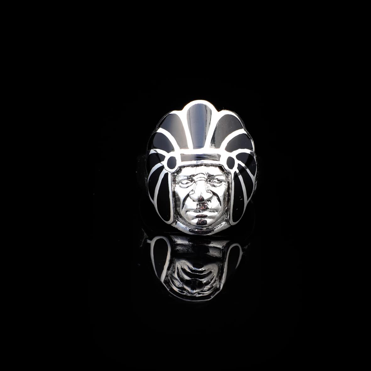 American Indian Chief Handmade Silver Men Ring