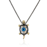 Turtle Necklace with Evil Eye — image 1