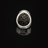 Vintage Shield Cross Signet Ring for Men - 925 Sterling Silver Christian Statement Ring - Polished Handmade Engagement Ring with Custom Engraving — image 6