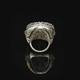 Vintage Emerald Eagle Ring for Men - Large Oval Stone 925 Sterling Silver Turkish Handmade Polished Engagement Ring with Silver Polishing Cloth Gift — image 6