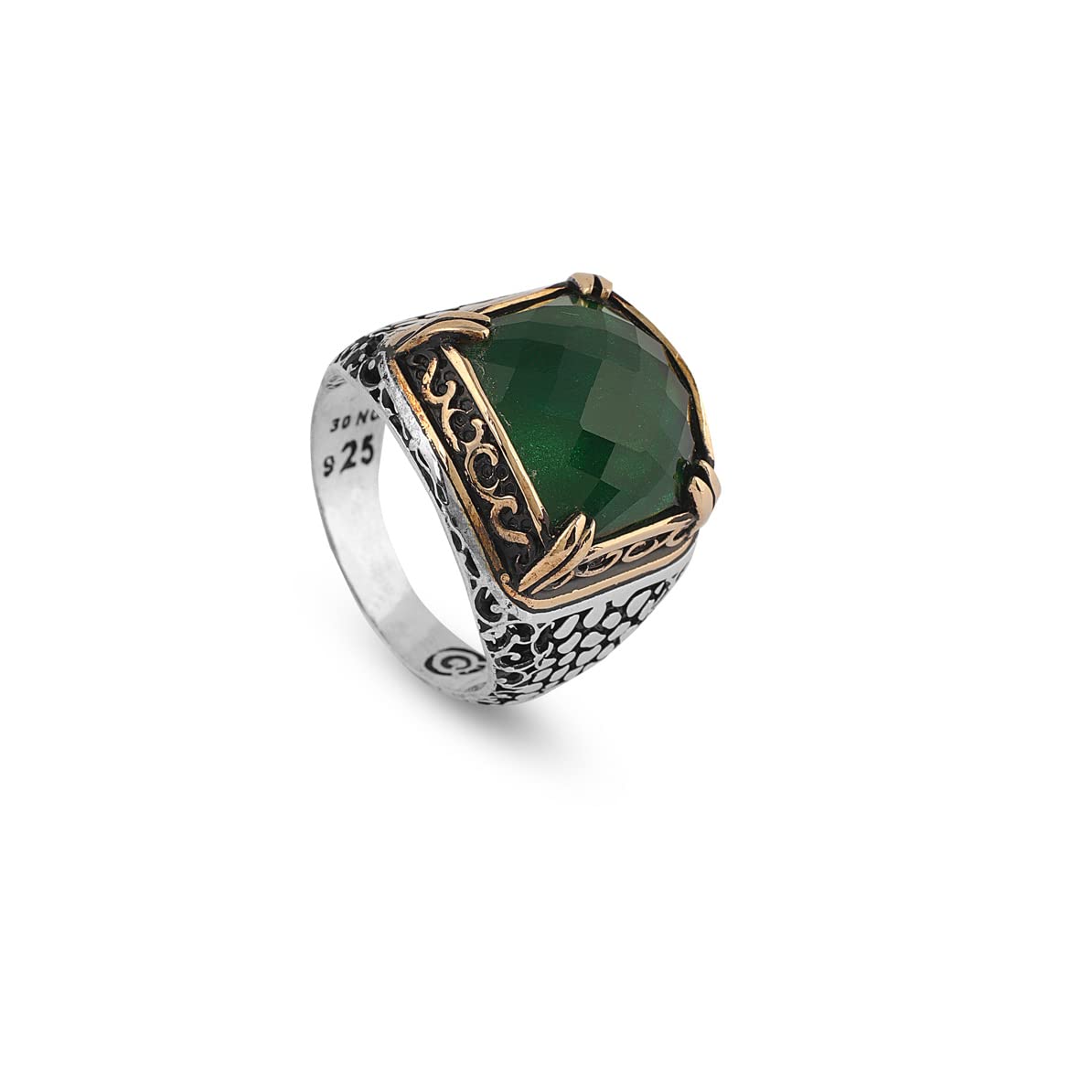 925K Sterling Silver Jade Ring