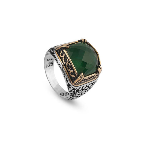 925K Sterling Silver Jade Ring