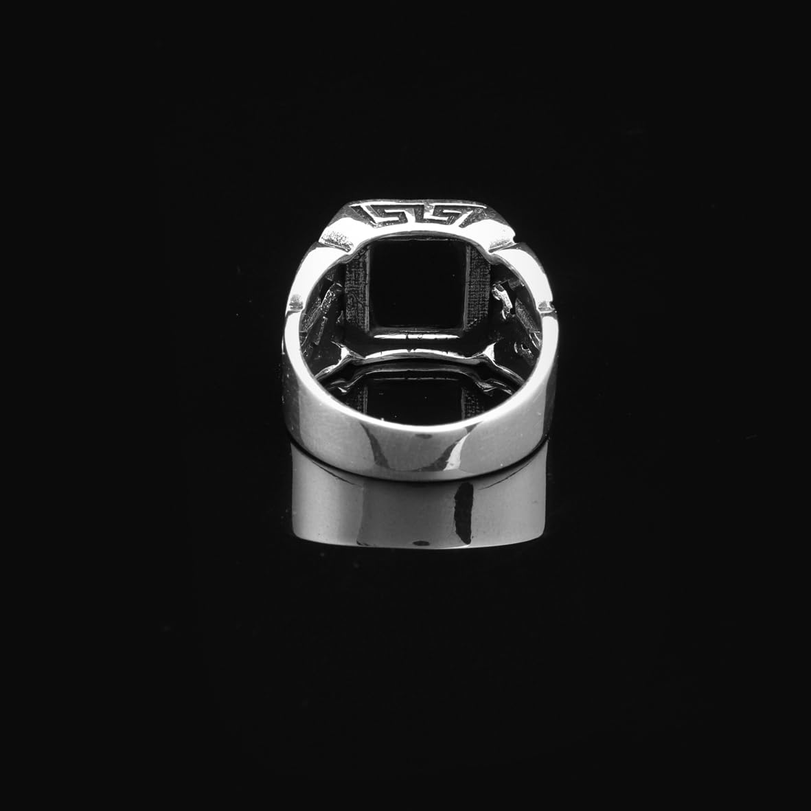 Black Onyx Signet Ring for Men