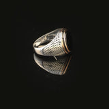Onyx Ring Signet Ring Pinky Ring Ottoman Vintage 925 Sterling Silver Ring Promise Ring for Him Engagement Ring Gemstone Ring Gift for Husband Handmade — image 3