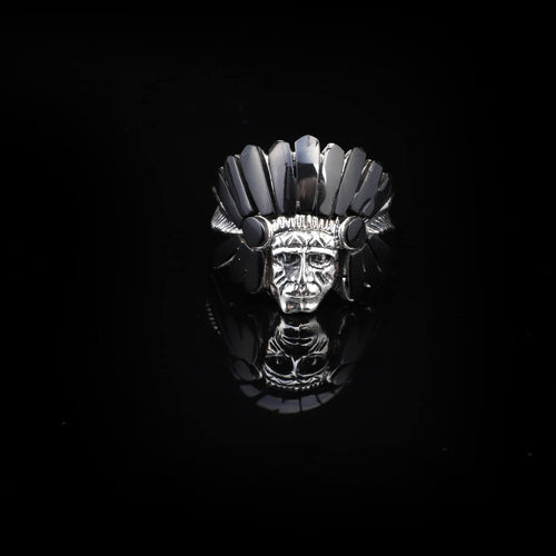American Indian Chief Handmade Silver Men Ring