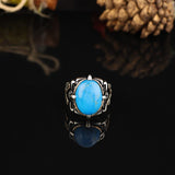925K Sterling Silver Mens Turquoise Ring — image 2