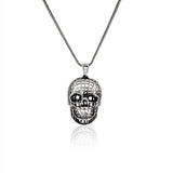 Jewelry Pit - Sterling Silver Skull Necklace for Men - Skull Inspired Jewelry - Complete With Men's Silver Chain - Birthday Gifts — image 1
