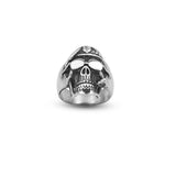 Skull Handmade Sterling Silver Men Biker Ring — image 1